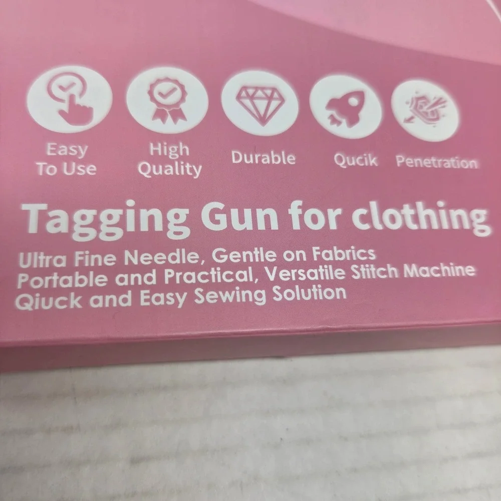 Scopck Fine Stitch Gun Pink Ultra Fine Needle Tagging Tool Sewing Machine NWT